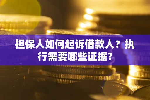 济南担保人如何起诉借款人？执行需要哪些证据？