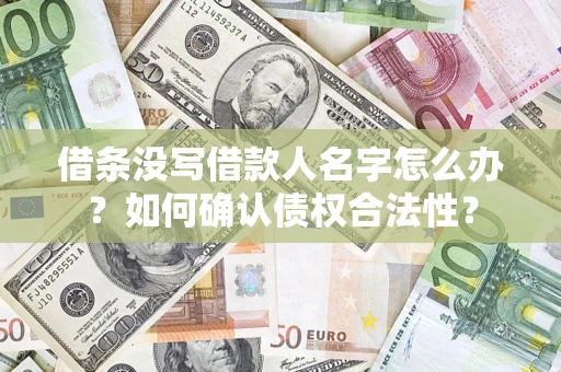 济南借条没写借款人名字怎么办？如何确认债权合法性？